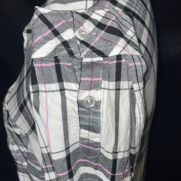 EUC Sanctuary Plaid Long Sleeve Button Front Top - Picture 7 of 11